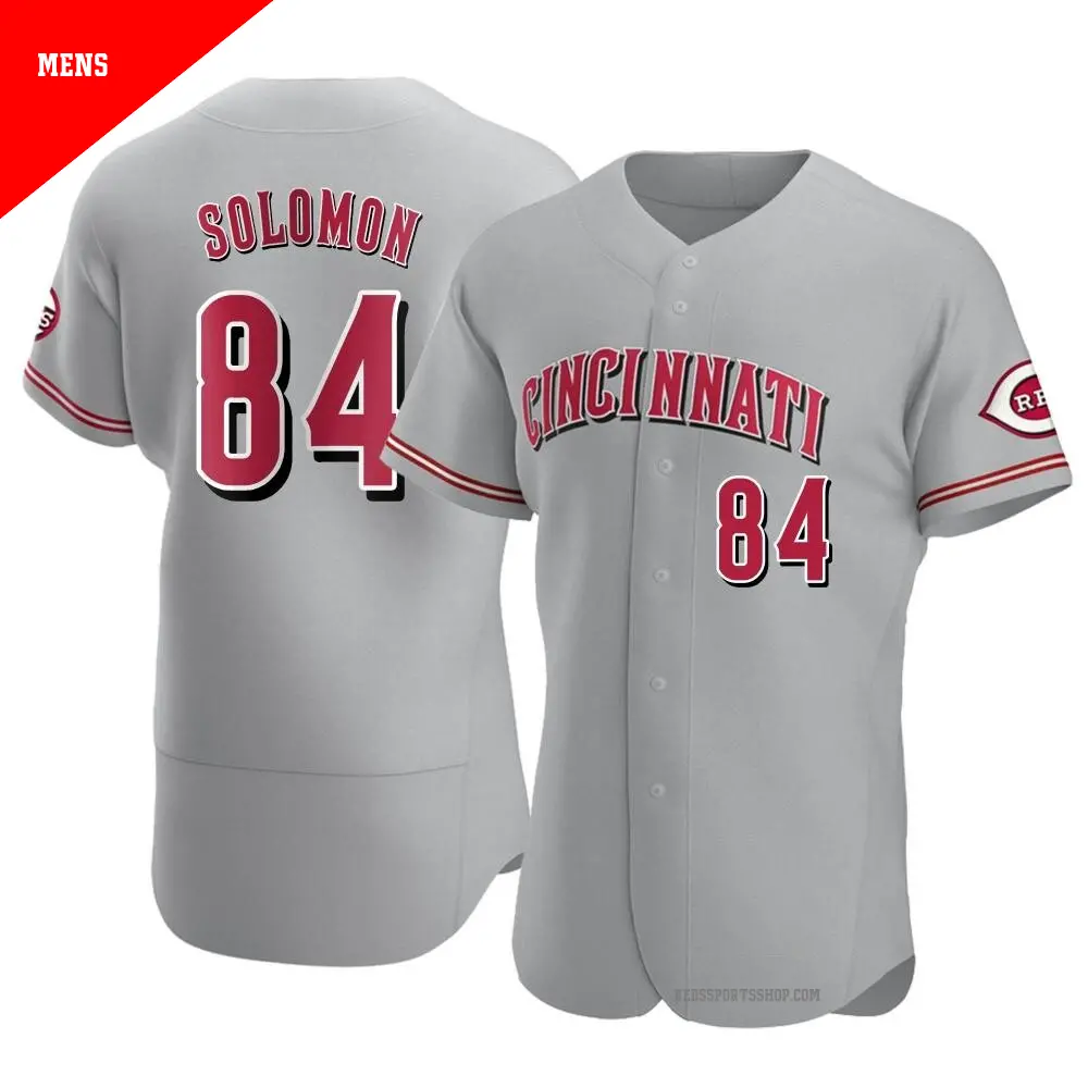 Men's ＃84 Jared Solomon Cincinnati Reds Gray Authentic Road Jersey