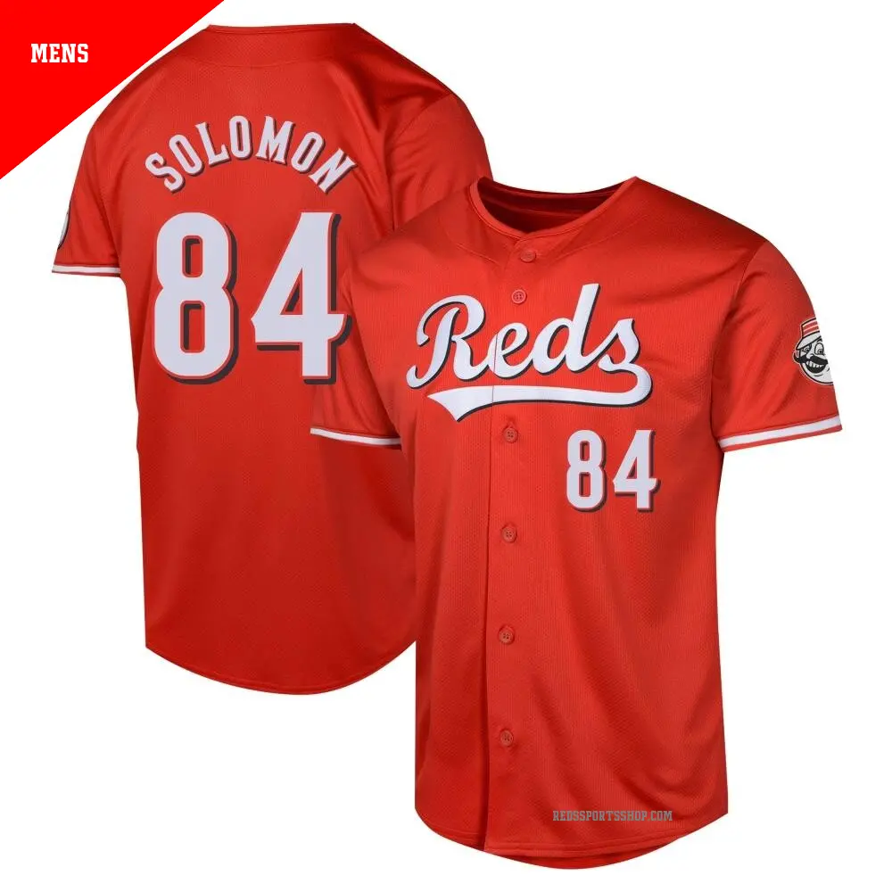 Men's ＃84 Jared Solomon Cincinnati Reds Red Limited Alternate Jersey