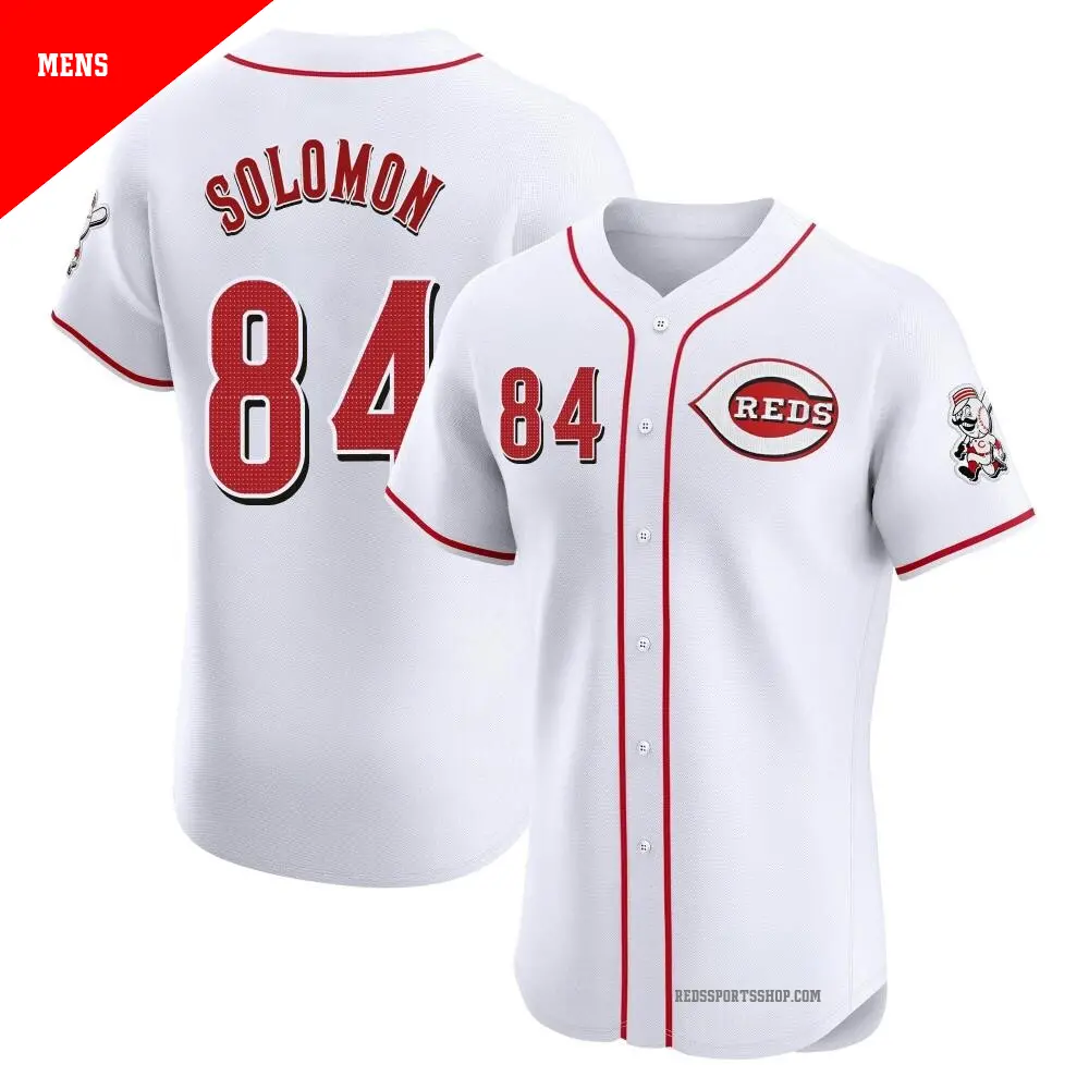 Men's ＃84 Jared Solomon Cincinnati Reds White Elite Home Jersey