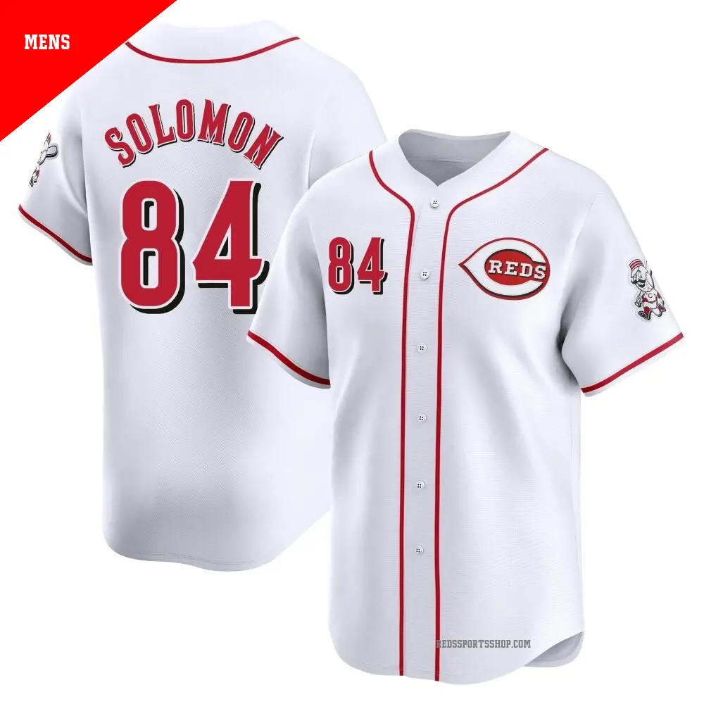 Men's ＃84 Jared Solomon Cincinnati Reds White Limited Home Jersey