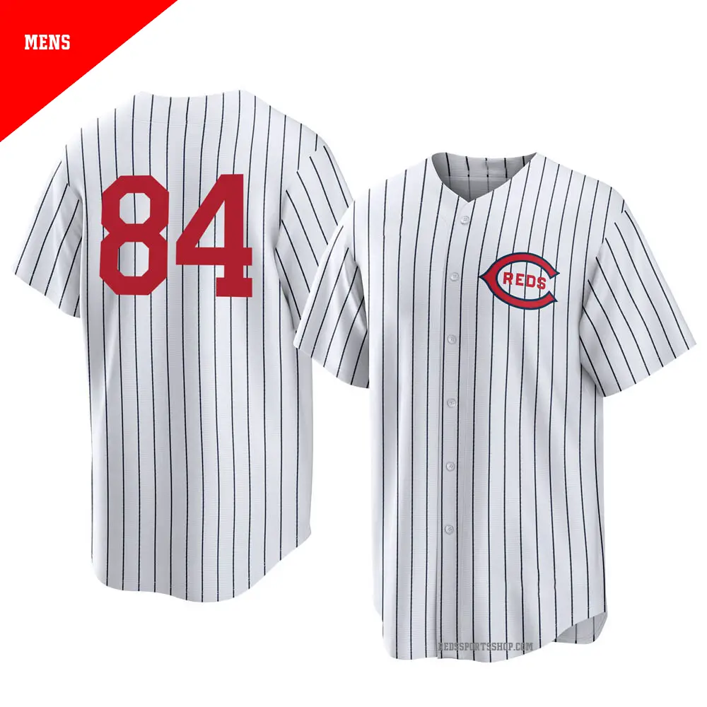 Men's ＃84 Jared Solomon Cincinnati Reds White Replica 2022 Field Of Dreams Jersey