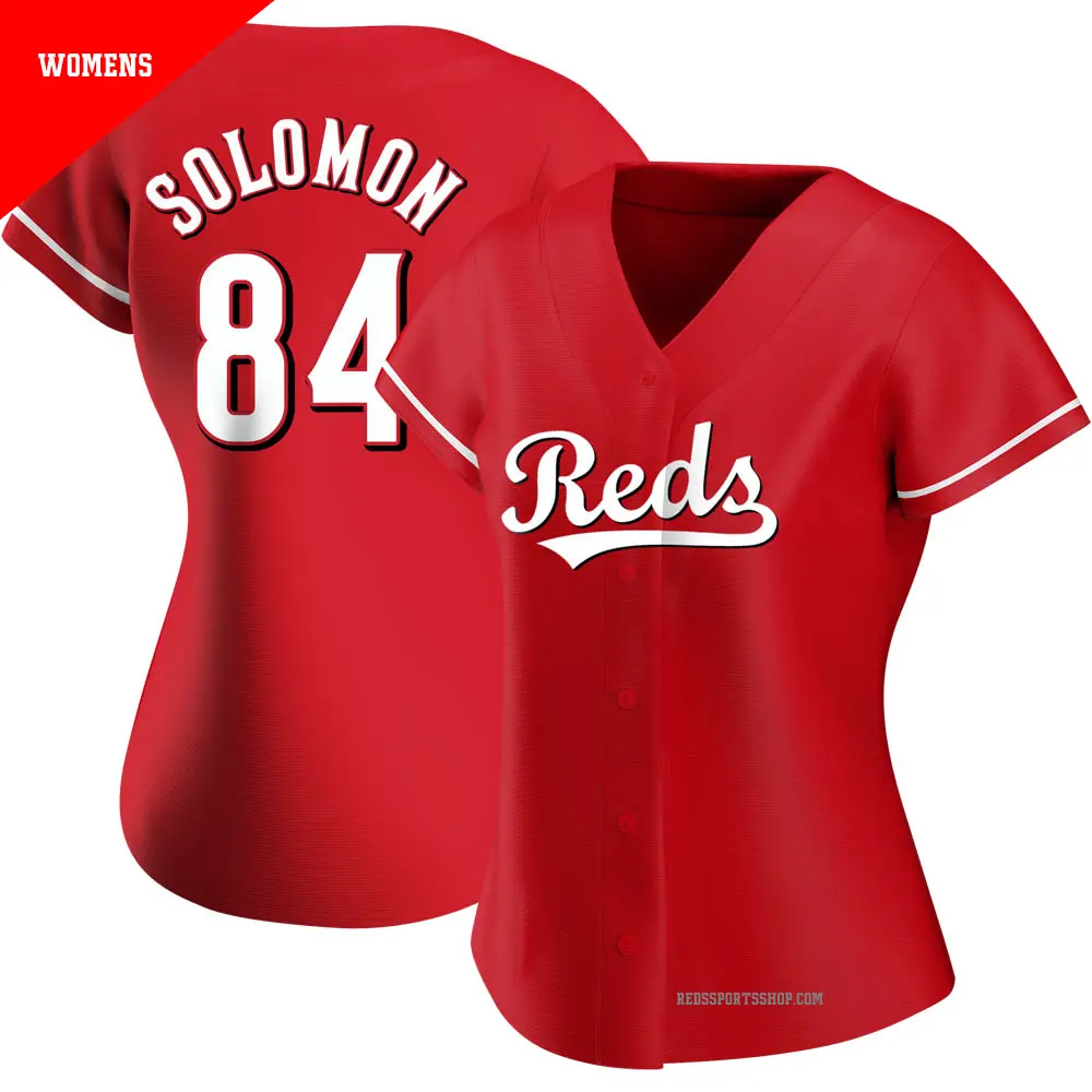 Women's ＃84 Jared Solomon Cincinnati Reds Red Authentic Alternate Jersey