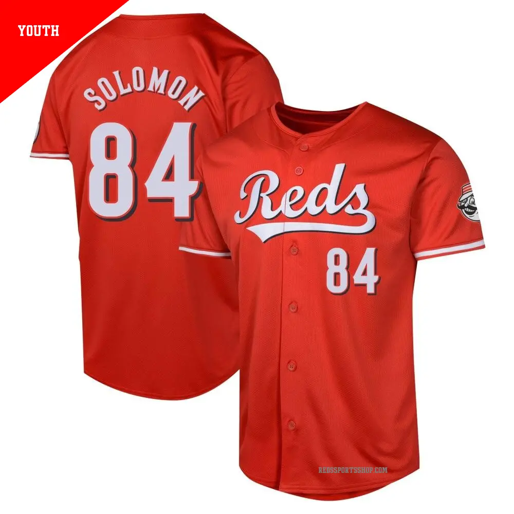 Youth ＃84 Jared Solomon Cincinnati Reds Red Limited Alternate Jersey